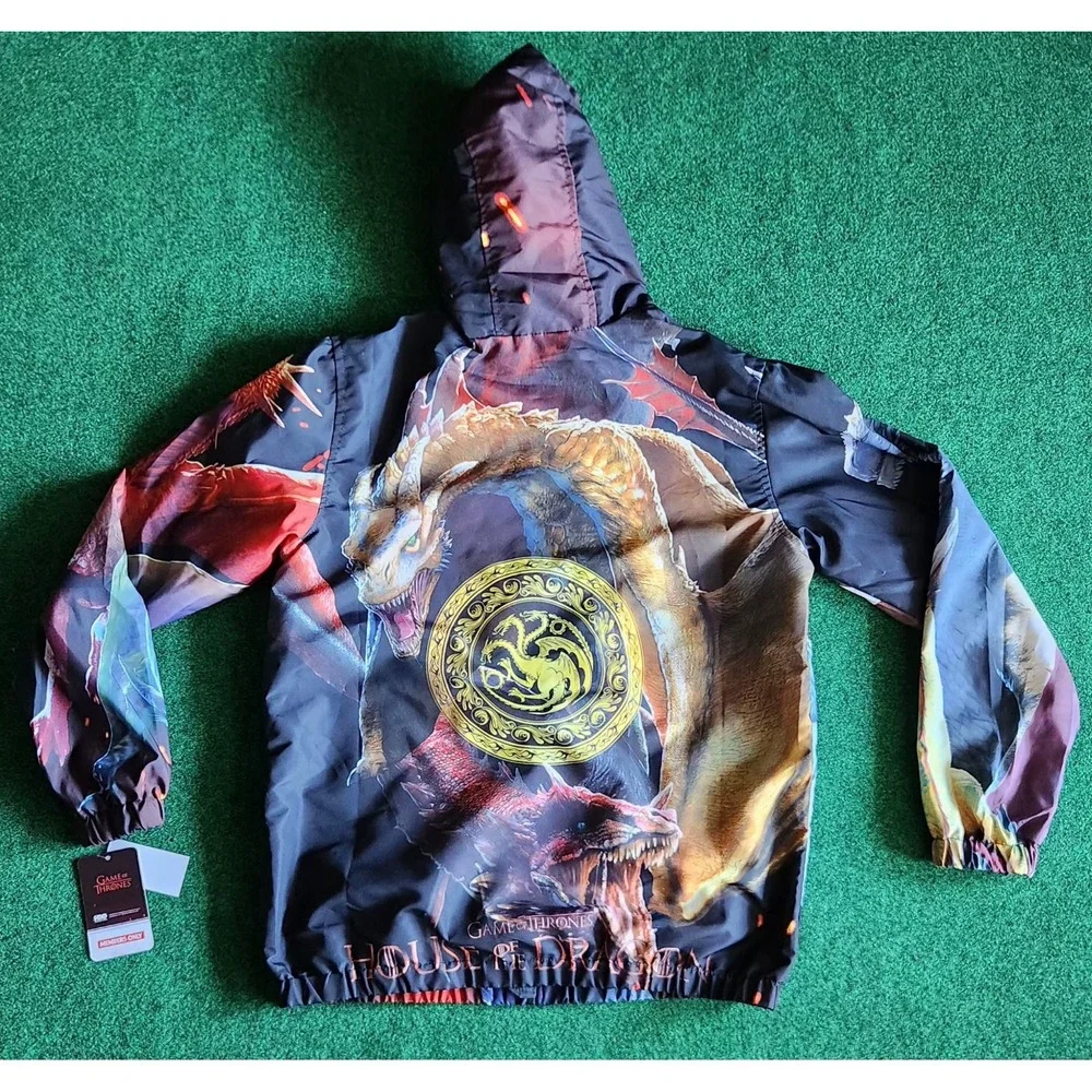 HBO Game of Thrones House of the Dragon Windbreaker Jacket Men Size Medium